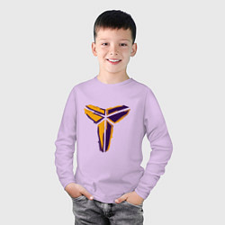 Лонгслив хлопковый детский Kobe logo, цвет: лаванда — фото 2
