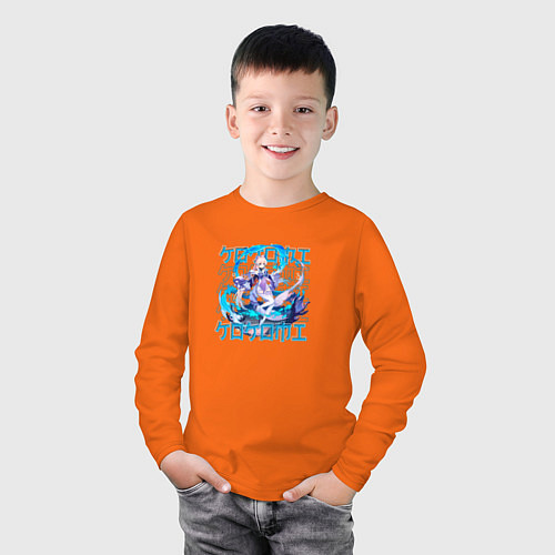 Детский лонгслив Кокоми гидро в действии / Оранжевый – фото 3