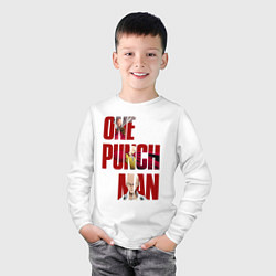 Лонгслив хлопковый детский Ванпанчмен Сайтама, цвет: белый — фото 2