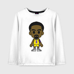 Лонгслив хлопковый детский Little Kobe, цвет: белый