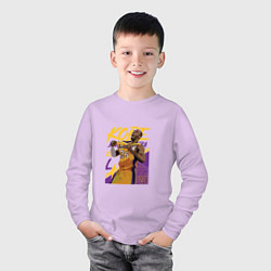Лонгслив хлопковый детский Kobe champion, цвет: лаванда — фото 2