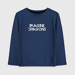 Лонгслив хлопковый детский Imagine Dragons Radioactive текст песни, цвет: тёмно-синий