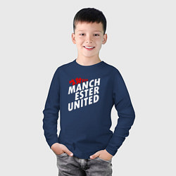 Лонгслив хлопковый детский Манчестер Юнайтед дьявол, цвет: тёмно-синий — фото 2