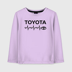 Лонгслив хлопковый детский Любимая Тойота, цвет: лаванда