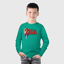 Лонгслив хлопковый детский The Legend of Zelda game, цвет: зеленый — фото 2