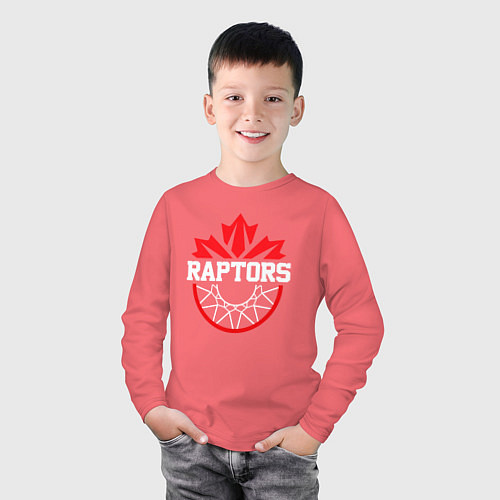 Детский лонгслив Торонто Рэпторс / Коралловый – фото 3
