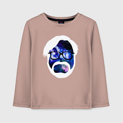 Лонгслив хлопковый детский Космический Миядзаки, цвет: пыльно-розовый