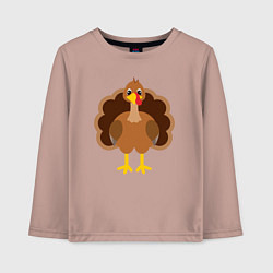 Лонгслив хлопковый детский Turkey bird, цвет: пыльно-розовый