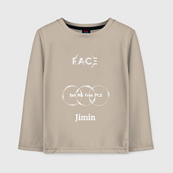 Лонгслив хлопковый детский JIMIN FACE Set Me Free, цвет: миндальный