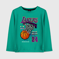 Лонгслив хлопковый детский LA Lakers Kobe, цвет: зеленый