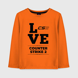 Лонгслив хлопковый детский Counter Strike 2 love classic, цвет: оранжевый