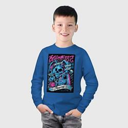 Лонгслив хлопковый детский Blink 182 рок группа, цвет: синий — фото 2