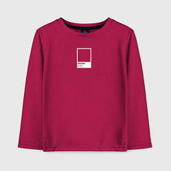 Лонгслив хлопковый детский Pantone Best Color, цвет: маджента