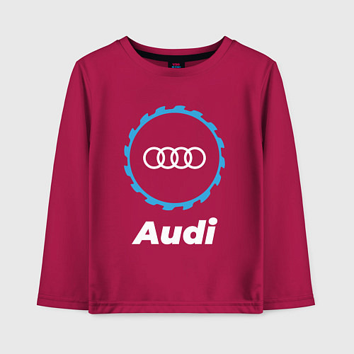 Детский лонгслив Audi в стиле Top Gear / Маджента – фото 1