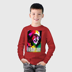 Лонгслив хлопковый детский Legendary John - The Beatles, цвет: красный — фото 2
