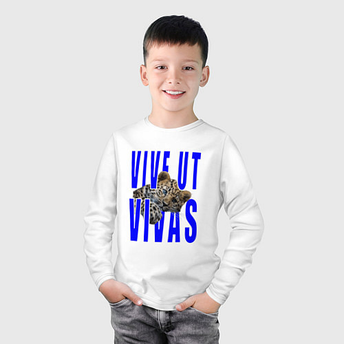 Детский лонгслив Vive ut vivas / Белый – фото 3