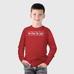 Лонгслив хлопковый детский Арсенал футбол, цвет: красный — фото 2