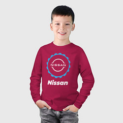 Лонгслив хлопковый детский Nissan в стиле Top Gear, цвет: маджента — фото 2