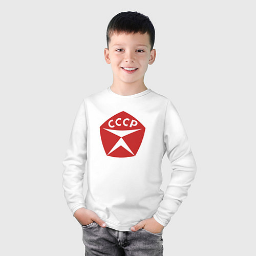Детский лонгслив Качество СССР / Белый – фото 3
