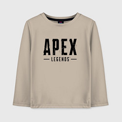 Лонгслив хлопковый детский Apex Legends логотип, цвет: миндальный