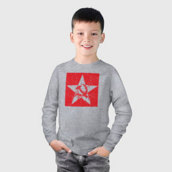 Лонгслив хлопковый детский Star USSR, цвет: меланж — фото 2