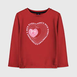 Лонгслив хлопковый детский Everythings nice, цвет: красный