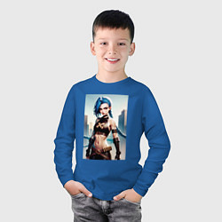 Лонгслив хлопковый детский JINX Arcane League Of Legends, цвет: синий — фото 2
