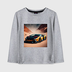 Лонгслив хлопковый детский Lamborghini Aventador, цвет: меланж