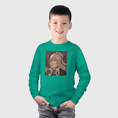 Детский лонгслив Цзин Юань / Зеленый – фото 3