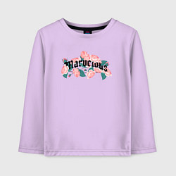 Лонгслив хлопковый детский Розы - marvelous, цвет: лаванда