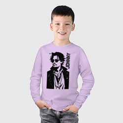 Лонгслив хлопковый детский Johnny Depp - graphics, цвет: лаванда — фото 2