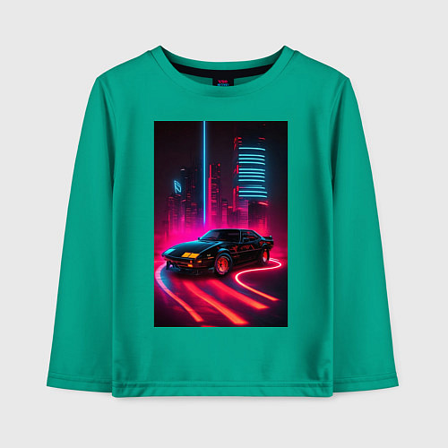 Детский лонгслив KITT auto - неон / Зеленый – фото 1