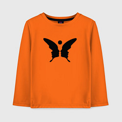 Лонгслив хлопковый детский Бабочка обман зрения, цвет: оранжевый