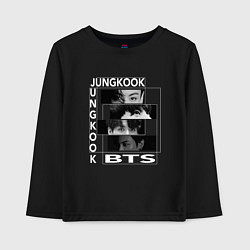 Лонгслив хлопковый детский Чонгук BTS JungKook, цвет: черный