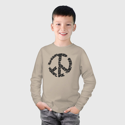 Детский лонгслив Puzzle peace / Миндальный – фото 3