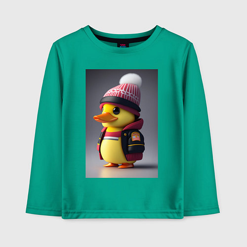 Детский лонгслив Утяш / Зеленый – фото 1