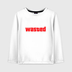 Лонгслив хлопковый детский Wasted - красная, цвет: белый
