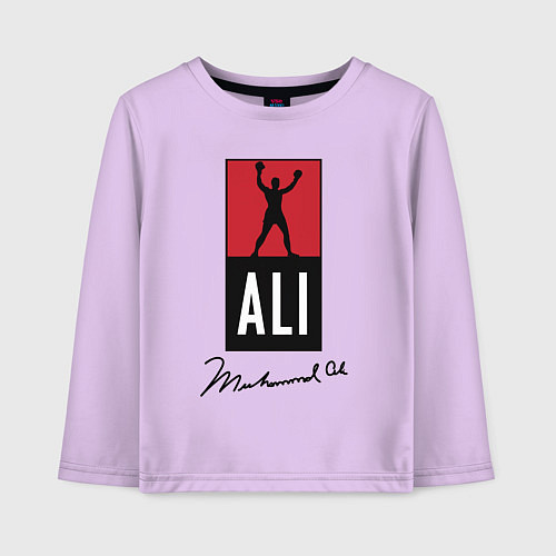 Детский лонгслив Muhammad Ali boxer / Лаванда – фото 1