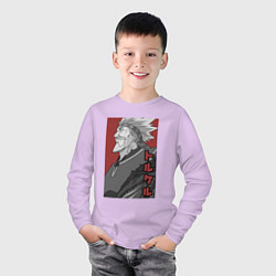 Лонгслив хлопковый детский Торкель, цвет: лаванда — фото 2