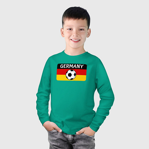 Детский лонгслив Football Germany / Зеленый – фото 3