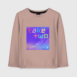 Лонгслив хлопковый детский BTS Take Two, цвет: пыльно-розовый