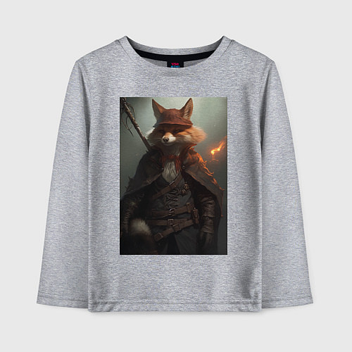 Детский лонгслив Лис авантюрист / Меланж – фото 1