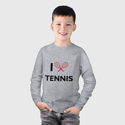Лонгслив хлопковый детский I Love Tennis, цвет: меланж — фото 2