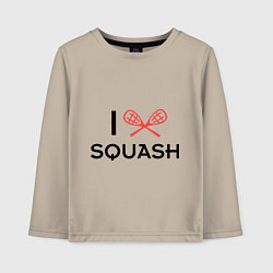 Лонгслив хлопковый детский I Love Squash, цвет: миндальный