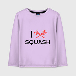 Лонгслив хлопковый детский I Love Squash, цвет: лаванда