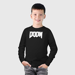 Лонгслив хлопковый детский Doom nightmare mode, цвет: черный — фото 2