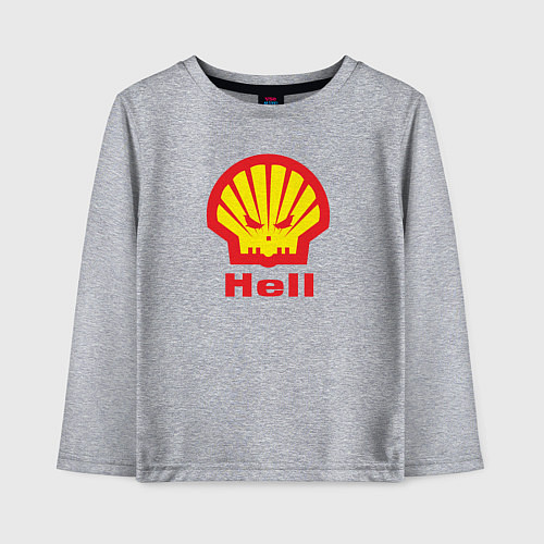 Детский лонгслив Hell / Меланж – фото 1