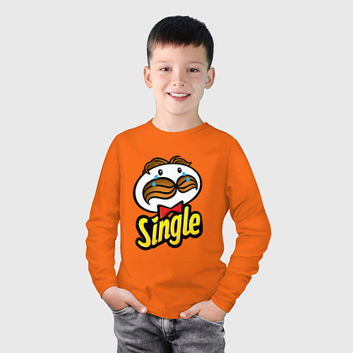 Детский лонгслив Single / Оранжевый – фото 3