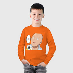 Лонгслив хлопковый детский Saitama - Okey, цвет: оранжевый — фото 2