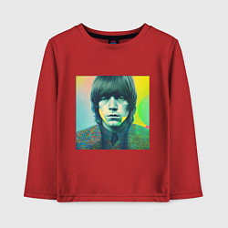 Лонгслив хлопковый детский Brian Jones Pop Glitch Art, цвет: красный